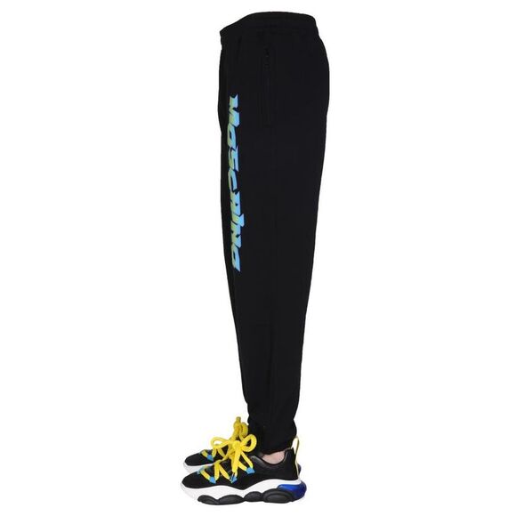 MOSCHINO COUTURE Logo Print Jogger Pants Men BLACK